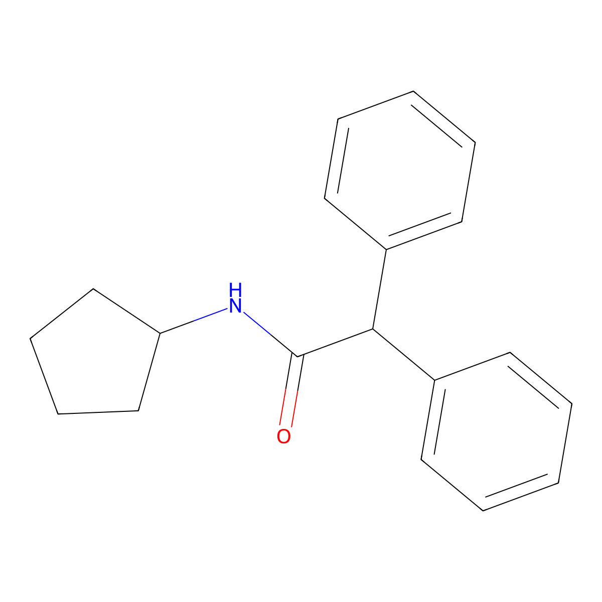 N-cyclopentyl-2,2-diphenylacetamide molecular structure, CAS 526186-04-9