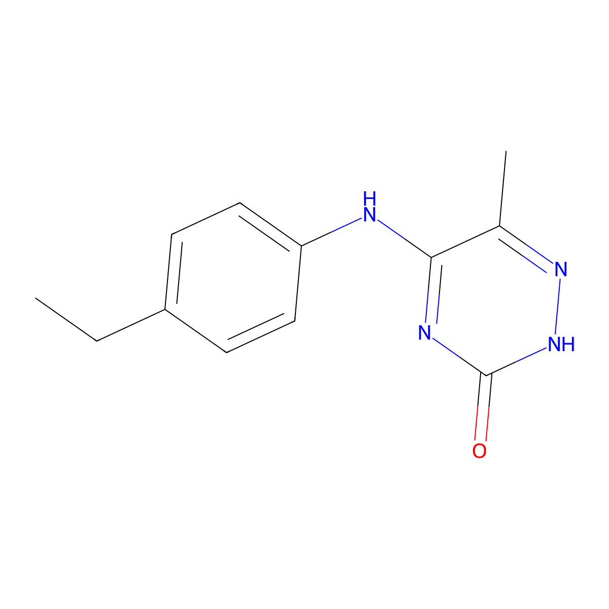 5-((4-Ethylphenyl)amino)-6-methyl-1,2,4-triazin-3-ol molecular structure, CAS 526187-11-1