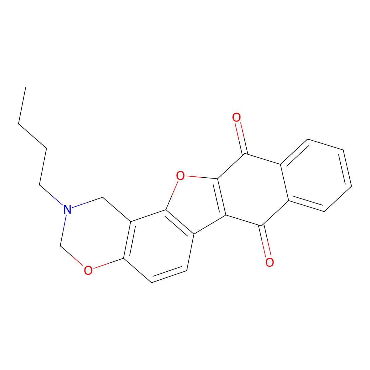 16-Butyl-12,18-dioxa-16-azapentacyclo[11.8.0.0^{2,11}.0^{4,9}.0^{14,19}]henicosa-1(13),2(11),4(9),5,7,14(19),20-heptaene-3,10-dione molecular structure, CAS 526188-62-5
