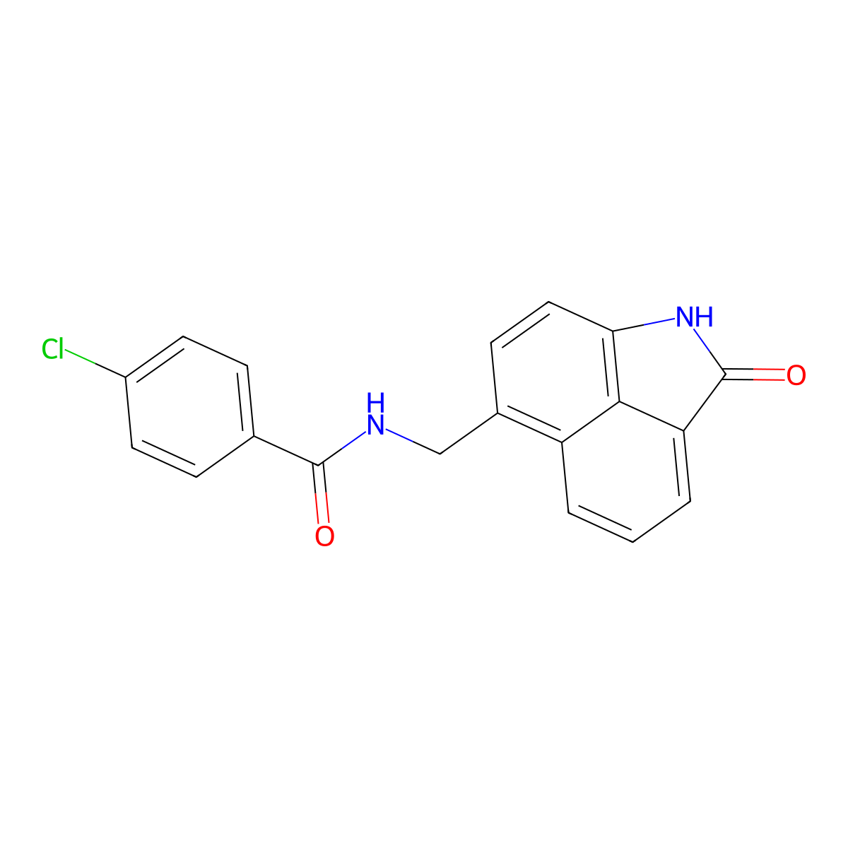 4-chloro-N-({3-oxo-2-azatricyclo[6.3.1.0^{4,12}]dodeca-1(12),4,6,8,10-pentaen-9-yl}methyl)benzamide molecular structure, CAS 526188-86-3