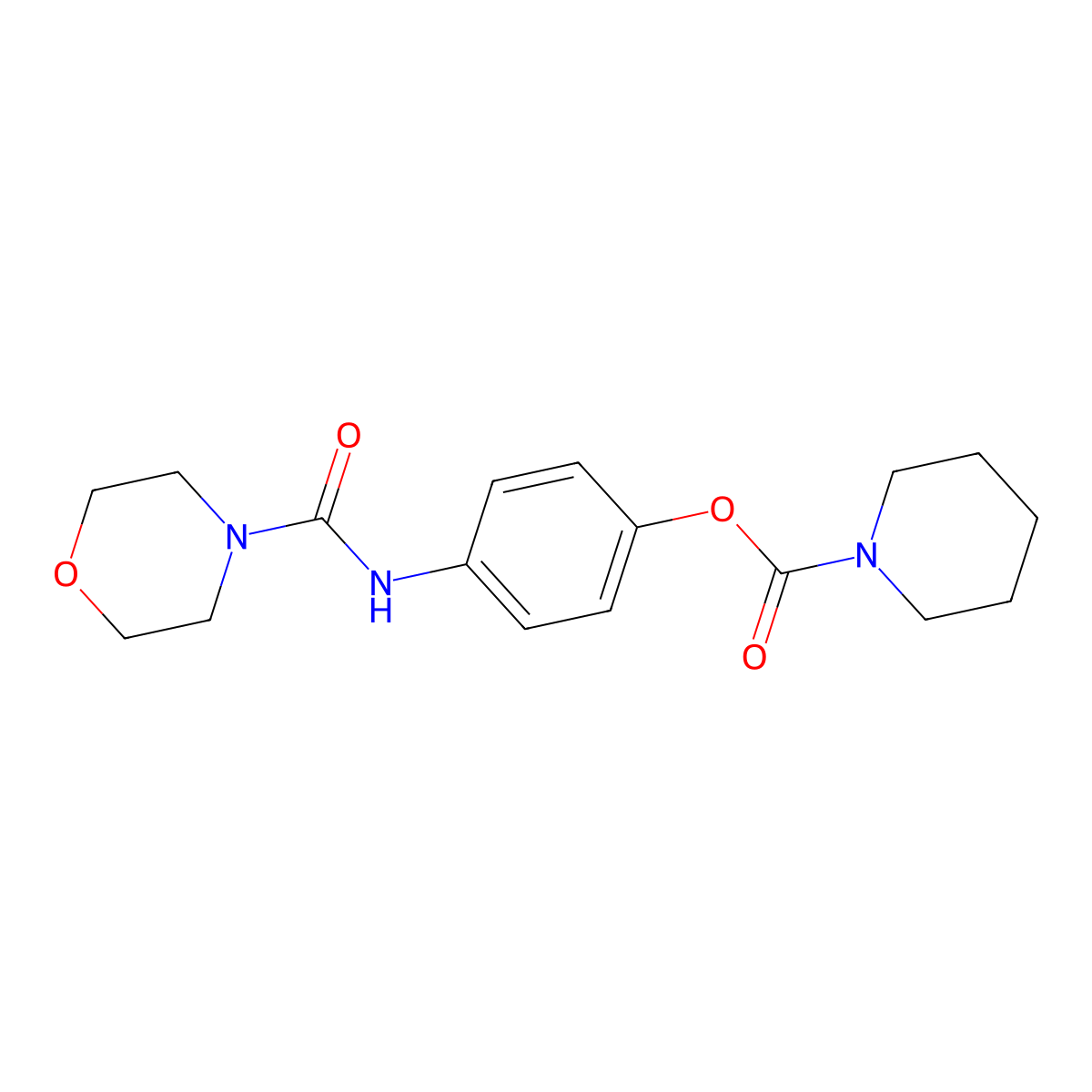 4-(Morpholine-4-carboxamido)phenyl piperidine-1-carboxylate molecular structure, CAS 526190-25-0