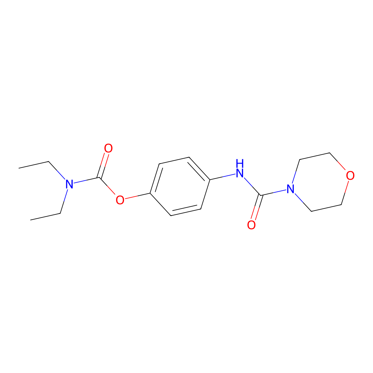 4-(Morpholine-4-carboxamido)phenyl diethylcarbamate molecular structure, CAS 526190-26-1