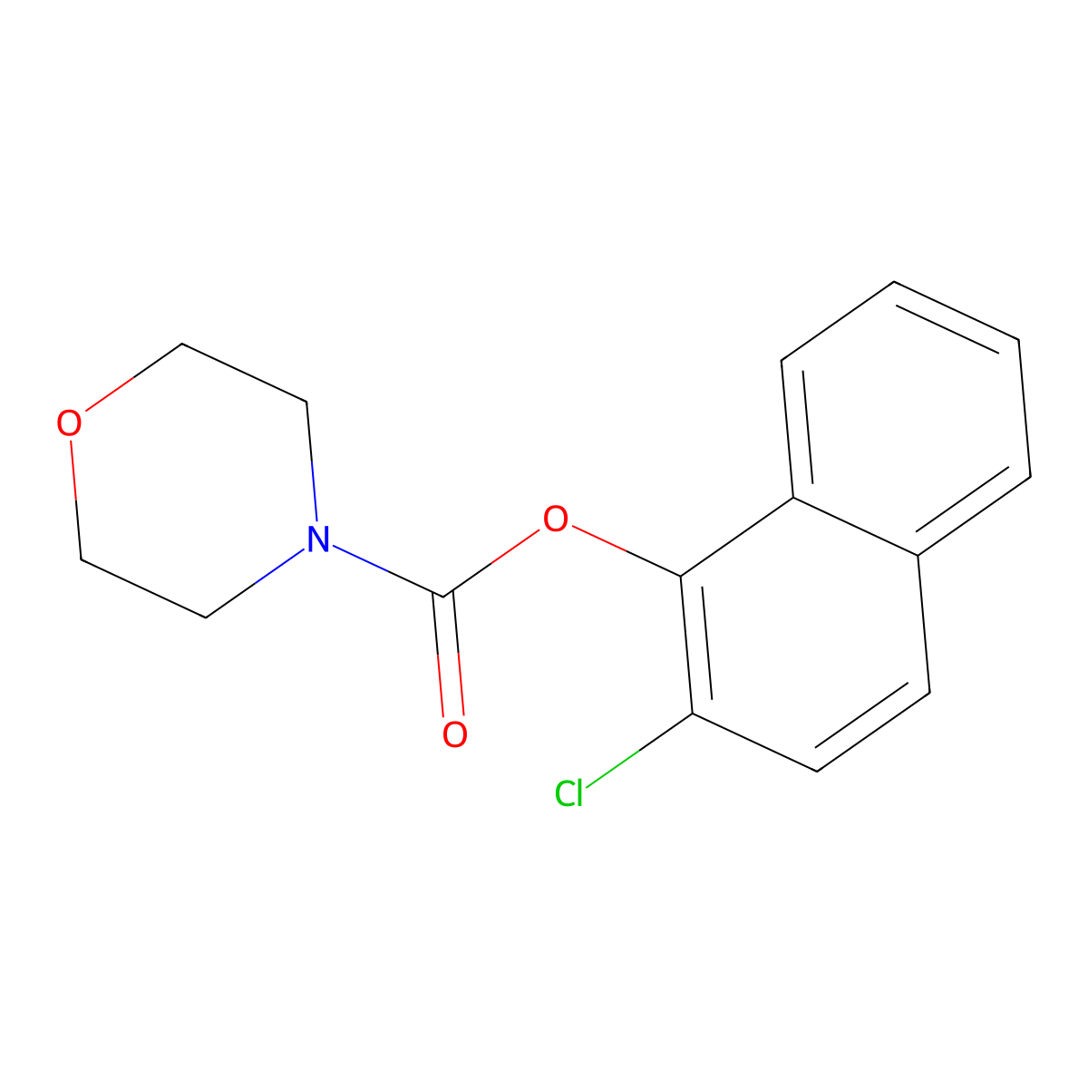 2-Chloronaphthalen-1-yl morpholine-4-carboxylate molecular structure, CAS 526190-28-3