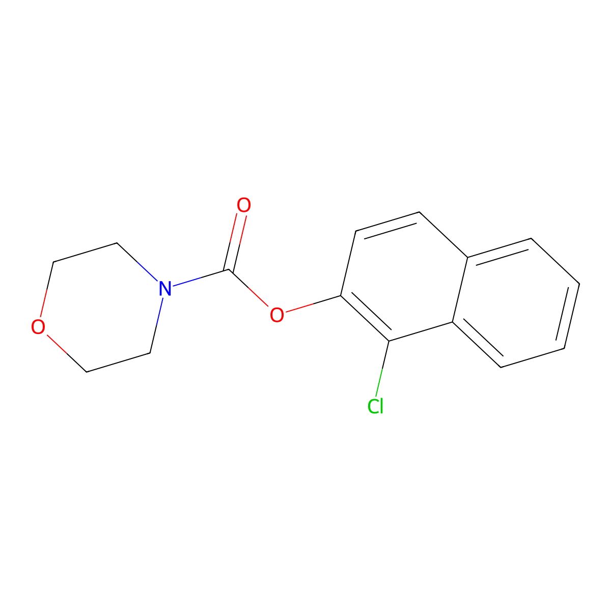 1-Chloronaphthalen-2-yl morpholine-4-carboxylate molecular structure, CAS 526190-29-4