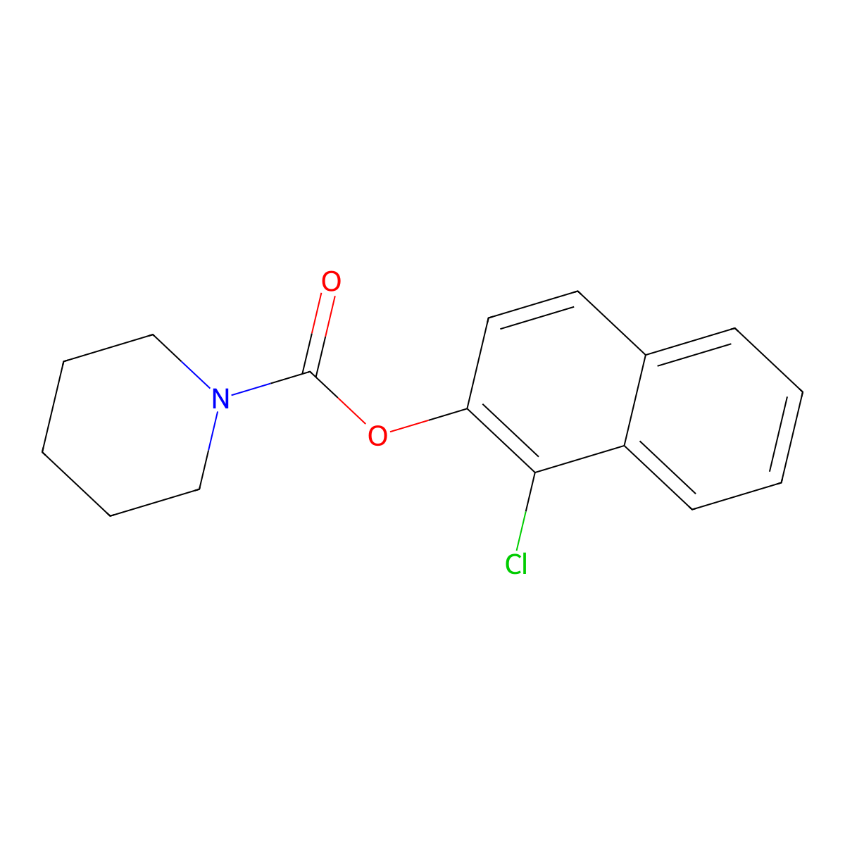 1-Chloronaphthalen-2-yl piperidine-1-carboxylate molecular structure, CAS 526190-30-7