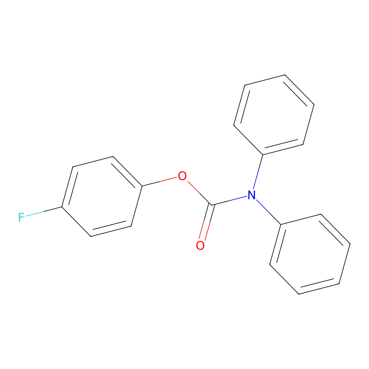 4-Fluorophenyl diphenylcarbamate molecular structure, CAS 526190-33-0
