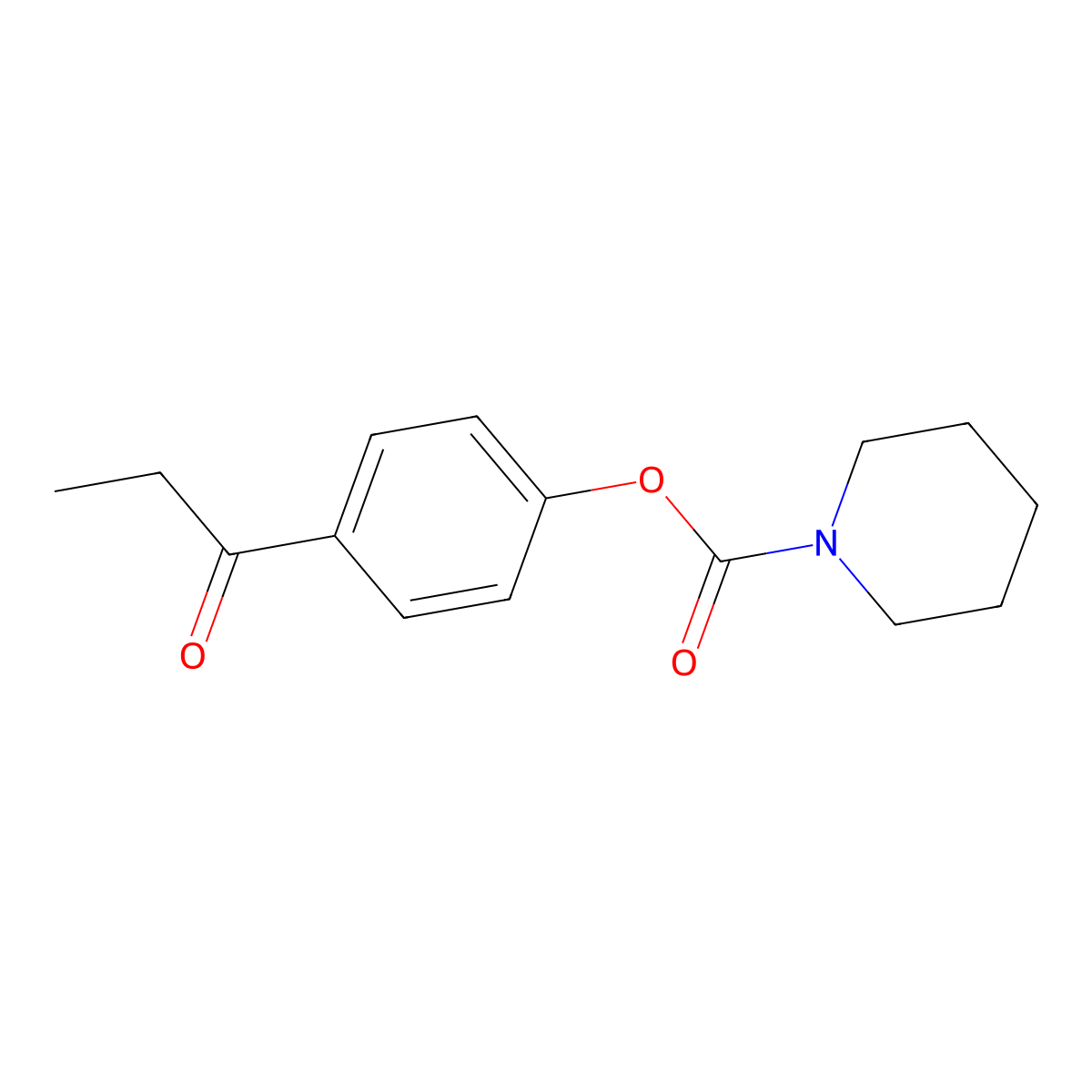 4-Propionylphenyl piperidine-1-carboxylate molecular structure, CAS 526190-37-4