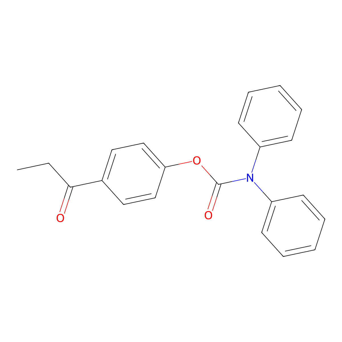 4-Propionylphenyl diphenylcarbamate molecular structure, CAS 526190-39-6