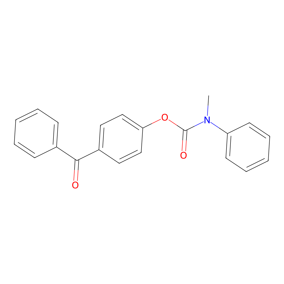 4-Benzoylphenyl methyl(phenyl)carbamate molecular structure, CAS 526190-41-0