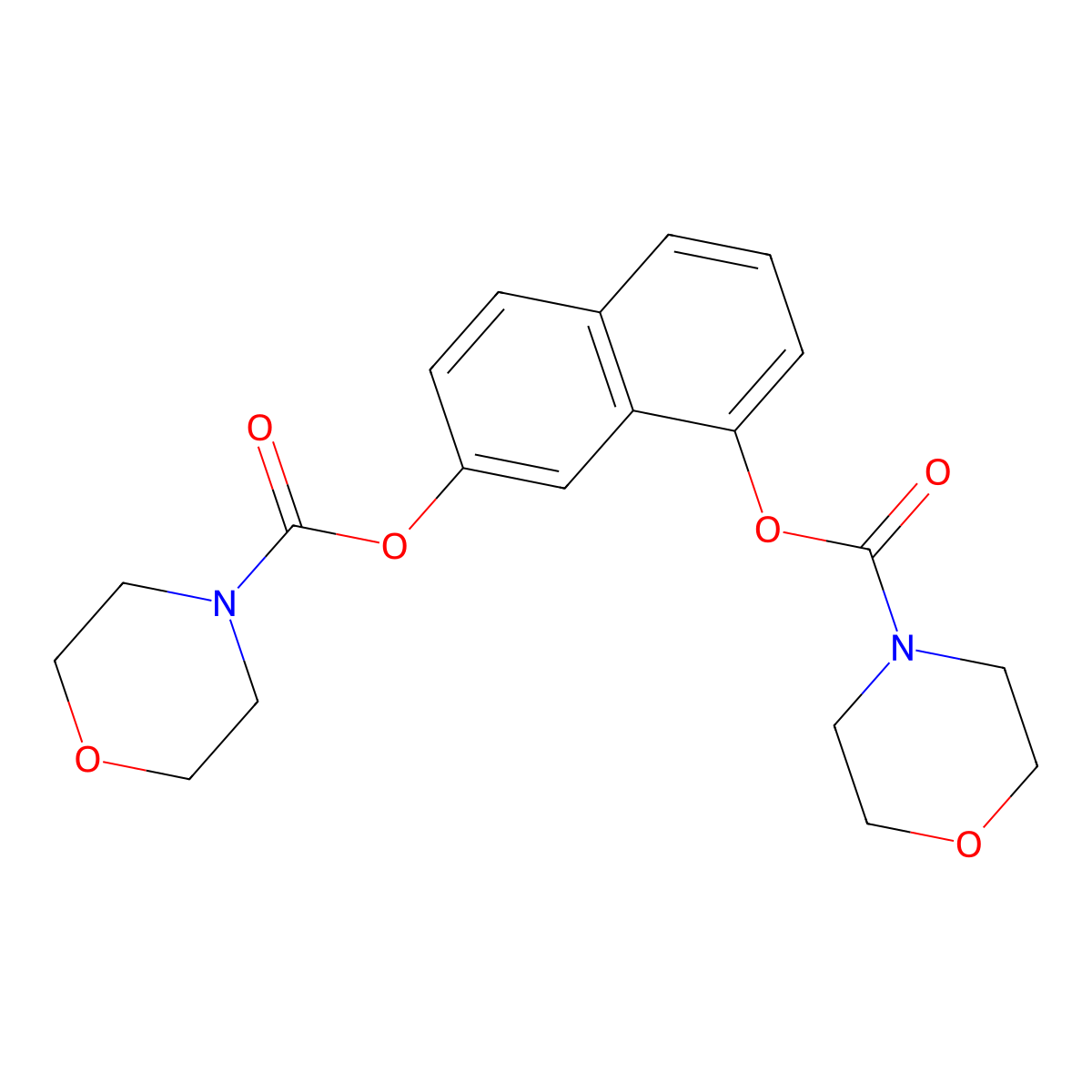 7-(Morpholine-4-carbonyloxy)naphthalen-1-yl morpholine-4-carboxylate molecular structure, CAS 526190-43-2