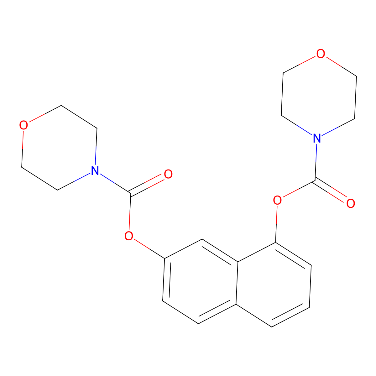 7-(Morpholine-4-carbonyloxy)naphthalen-1-yl morpholine-4-carboxylate molecular structure, CAS 526190-43-2