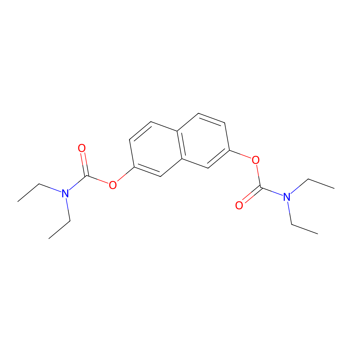 7-[(diethylcarbamoyl)oxy]naphthalen-2-yl N,N-diethylcarbamate molecular structure, CAS 526190-47-6