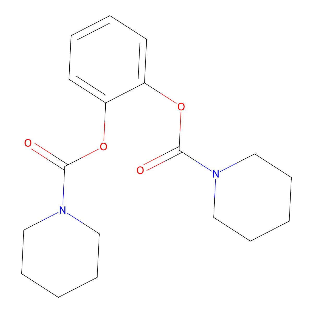 2-Piperidylcarbonyloxyphenyl piperidinecarboxylate molecular structure, CAS 526190-49-8