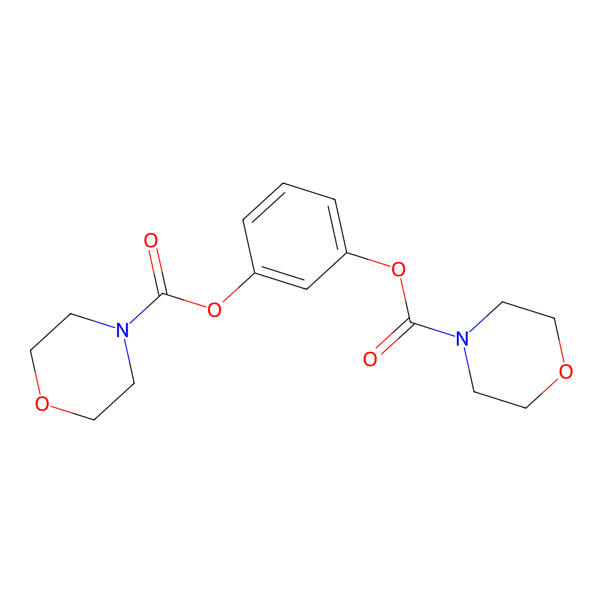3-(Morpholine-4-carbonyloxy)phenyl morpholine-4-carboxylate molecular structure, CAS 526190-51-2