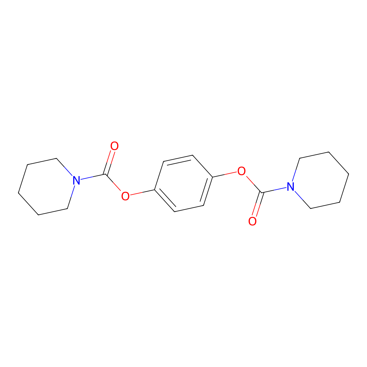 [4-(Piperidine-1-carbonyloxy)phenyl] piperidine-1-carboxylate molecular structure, CAS 526190-52-3
