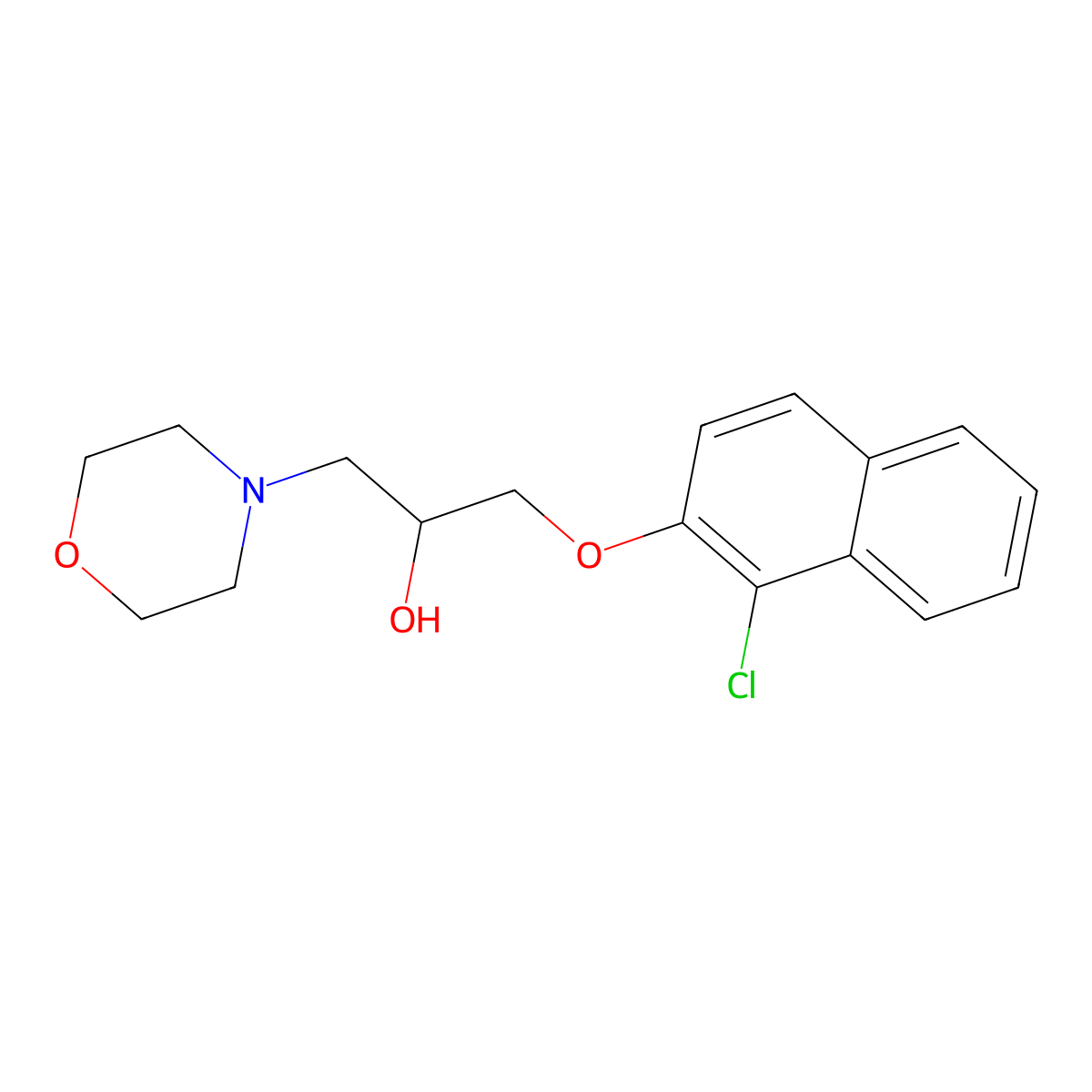 1-(1-Chloronaphthalen-2-yl)oxy-3-morpholin-4-ylpropan-2-ol molecular structure, CAS 526190-63-6