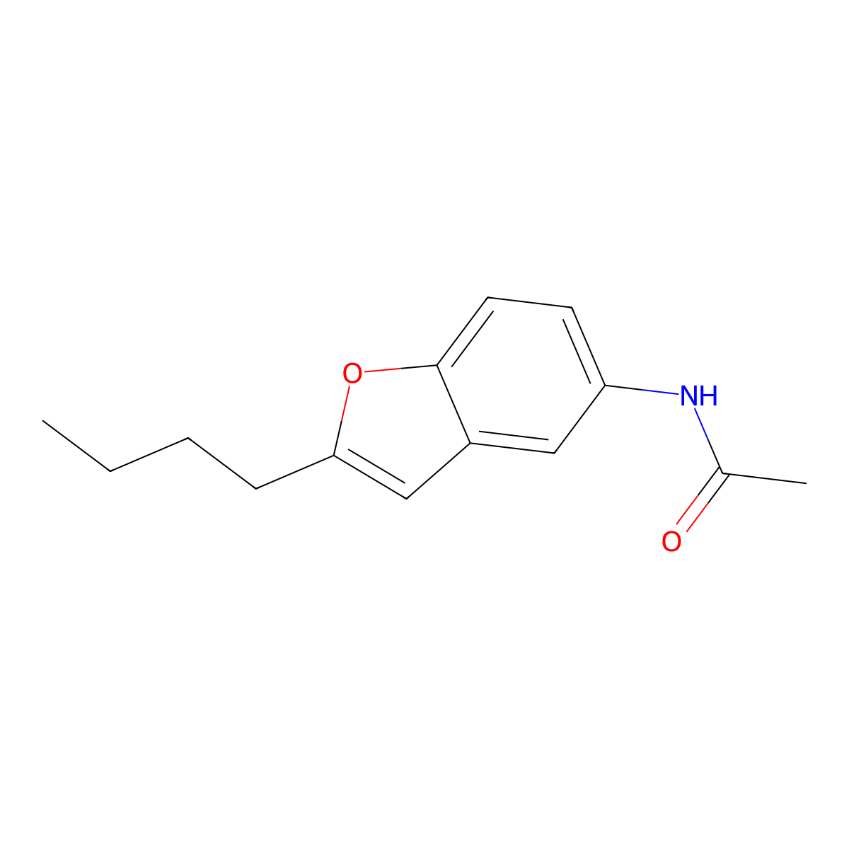 N-(2-Butyl-1-benzofuran-5-yl)acetamide molecular structure, CAS 526196-92-9