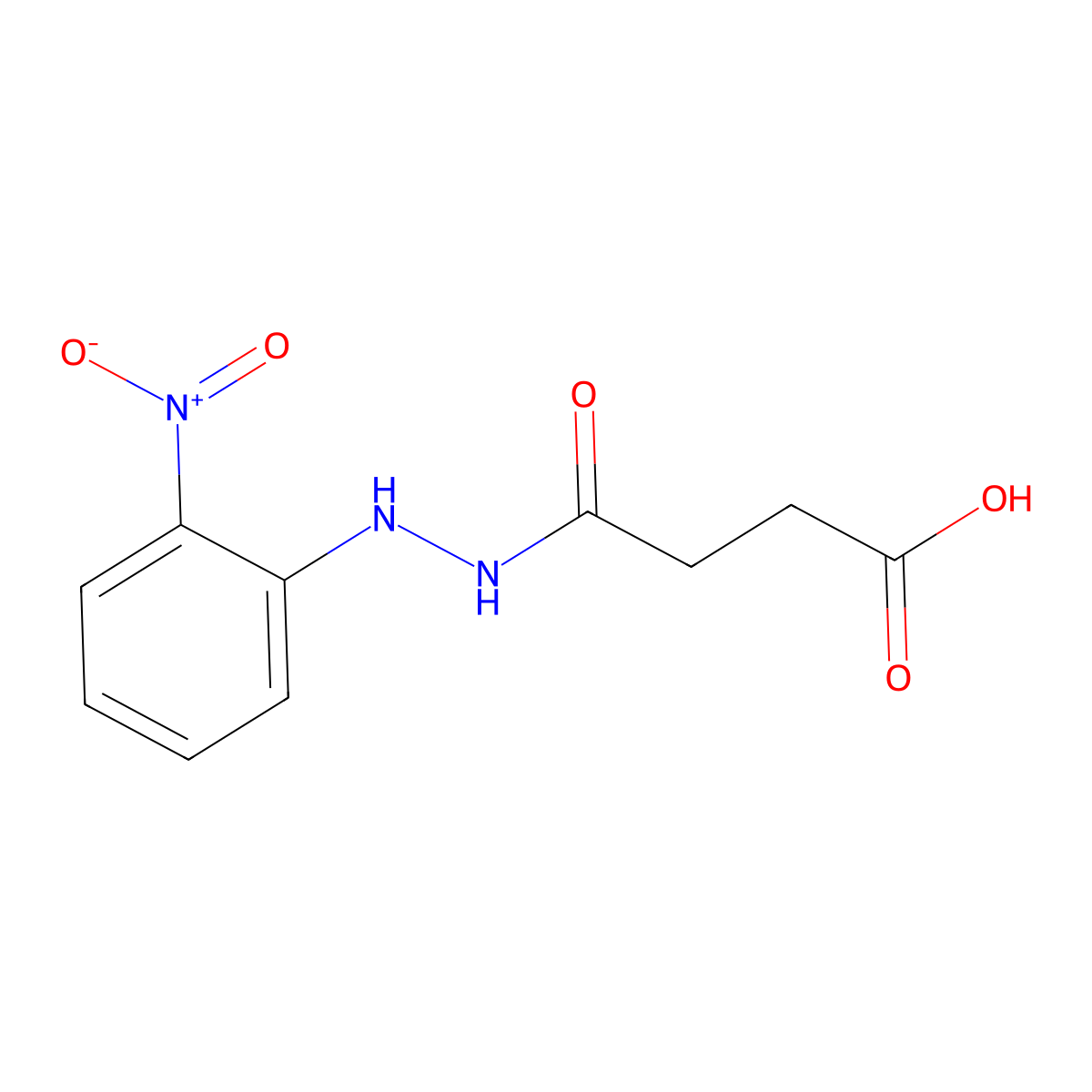 4-[2-(2-Nitrophenyl)hydrazinyl]-4-oxobutanoic acid molecular structure, CAS 5262-88-4