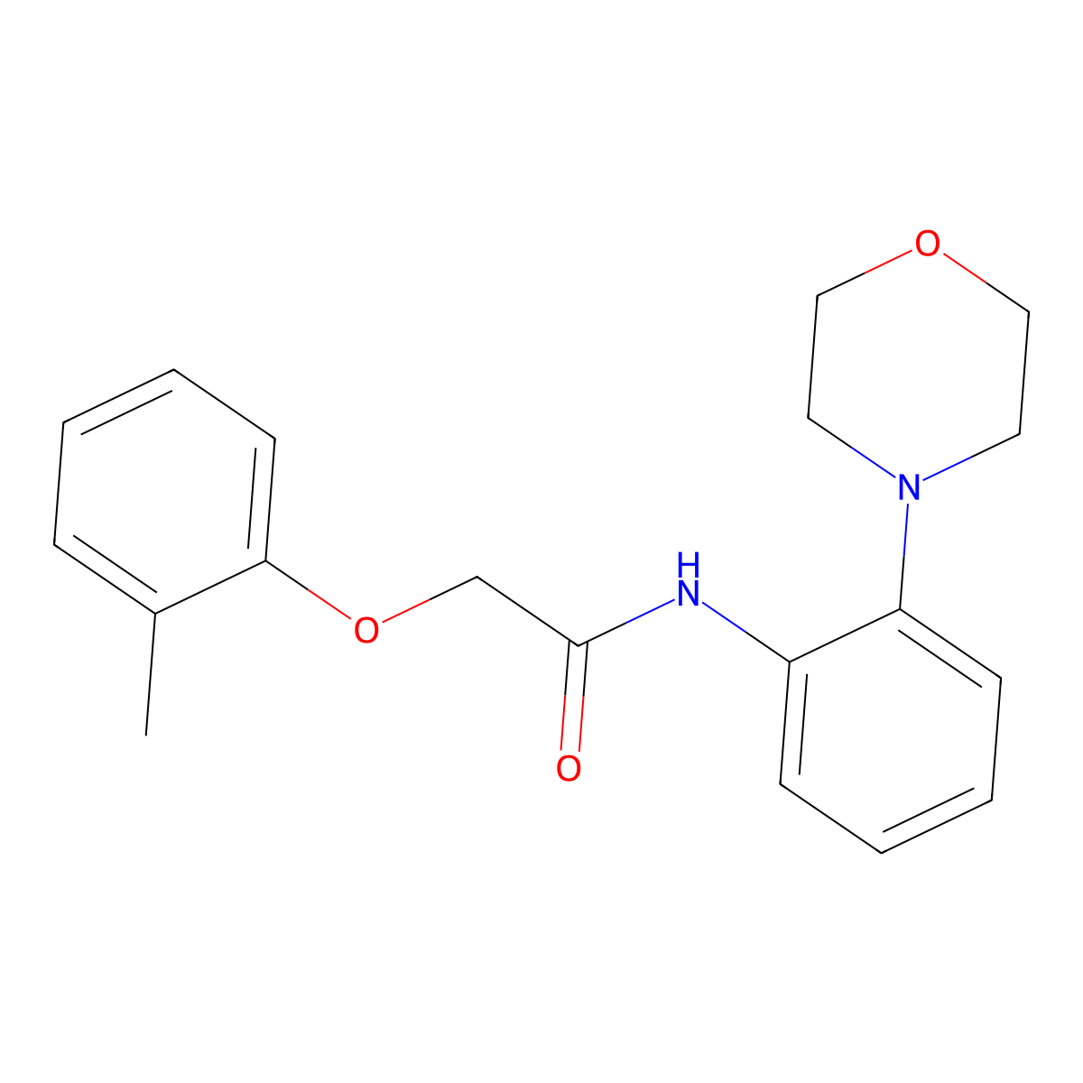 2-(2-methylphenoxy)-N-(2-morpholin-4-ylphenyl)acetamide molecular structure, CAS 526205-28-7