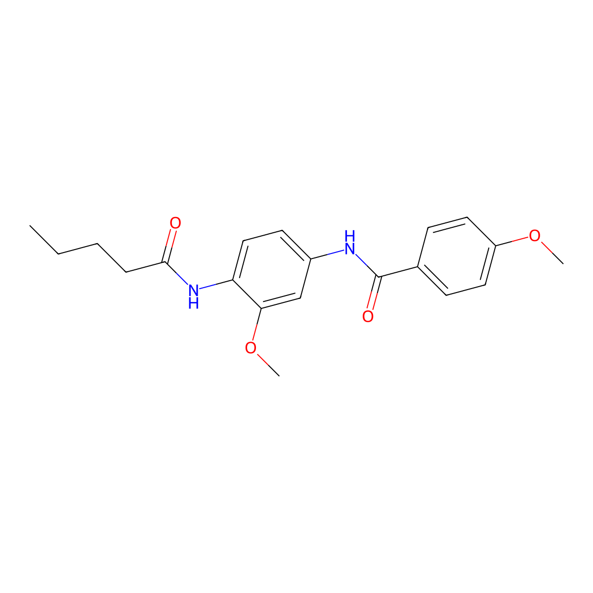 4-methoxy-N-[3-methoxy-4-(pentanoylamino)phenyl]benzamide molecular structure, CAS 526205-87-8