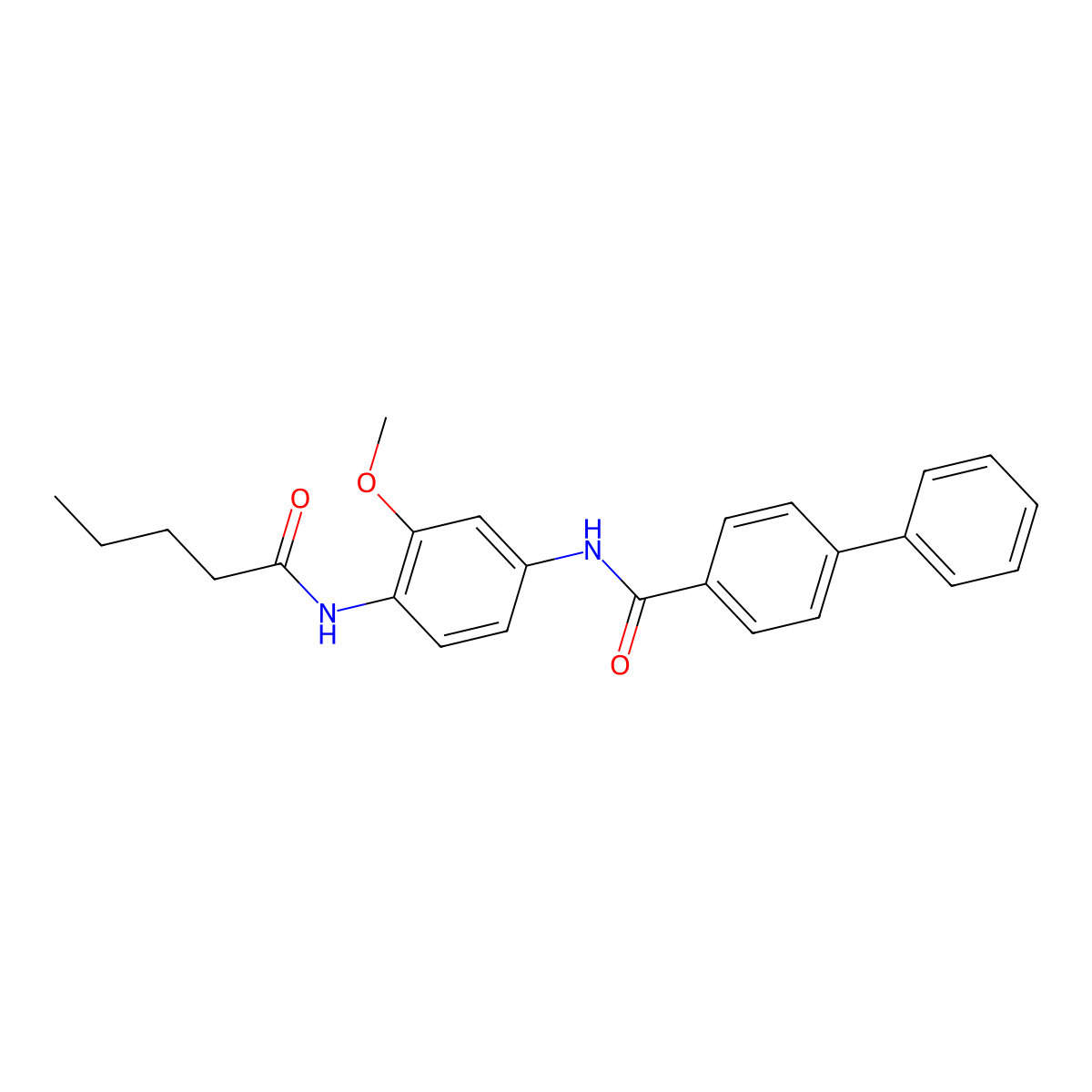 N-[3-methoxy-4-(pentanoylamino)phenyl]-4-phenylbenzamide molecular structure, CAS 526206-77-9