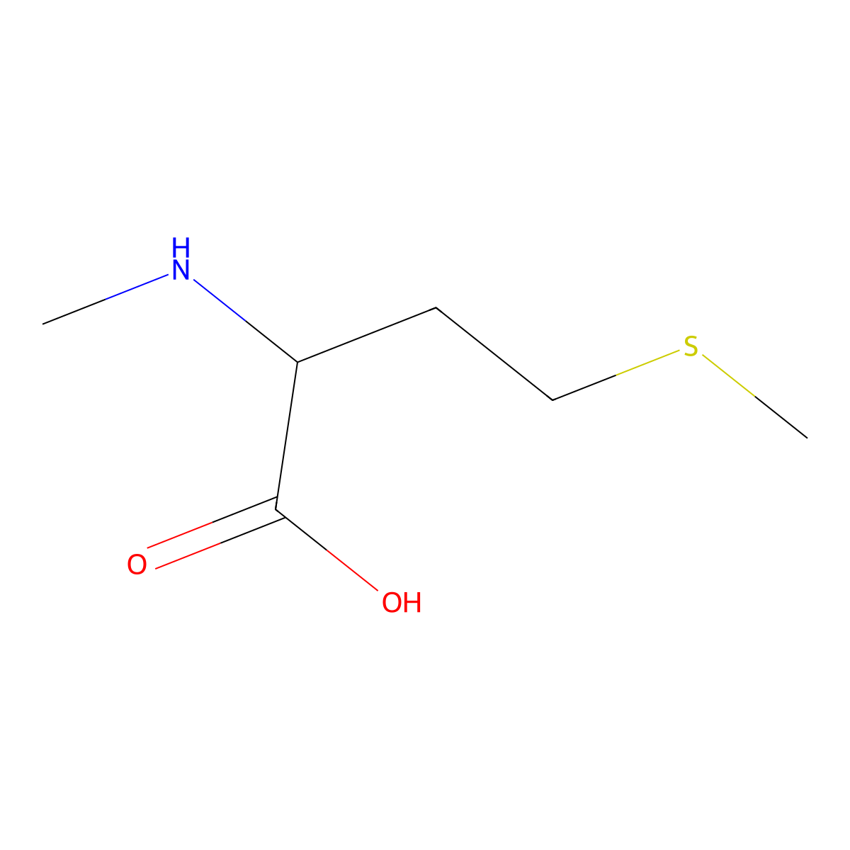(R)-2-(Methylamino)-4-(methylthio)butanoic acid molecular structure, CAS 526210-74-2