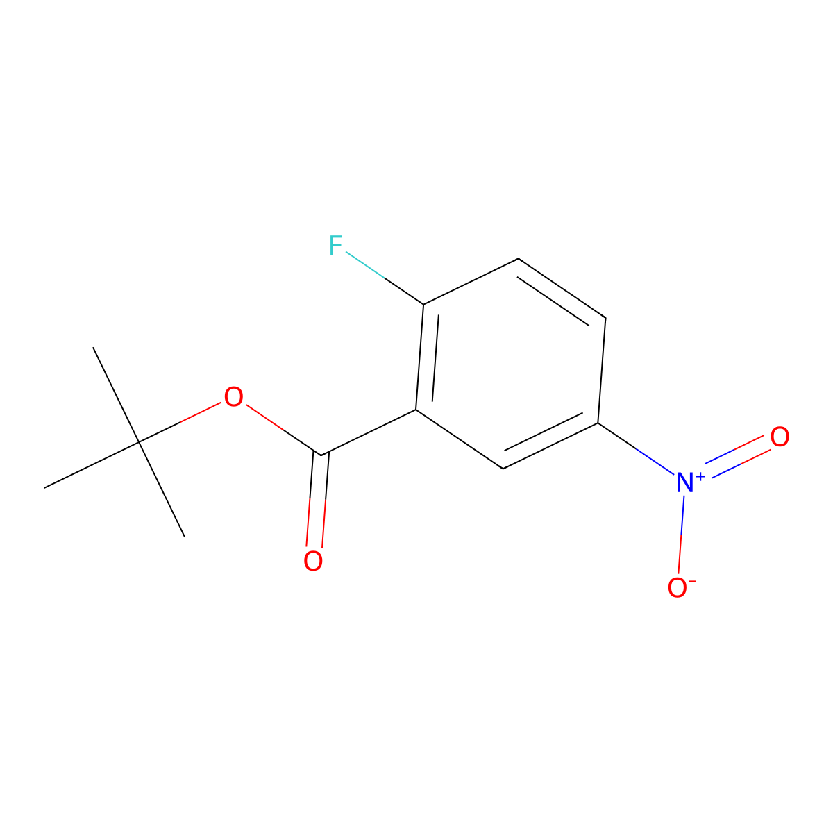 Tert-butyl 2-fluoro-5-nitrobenzoate molecular structure, CAS 526218-22-4