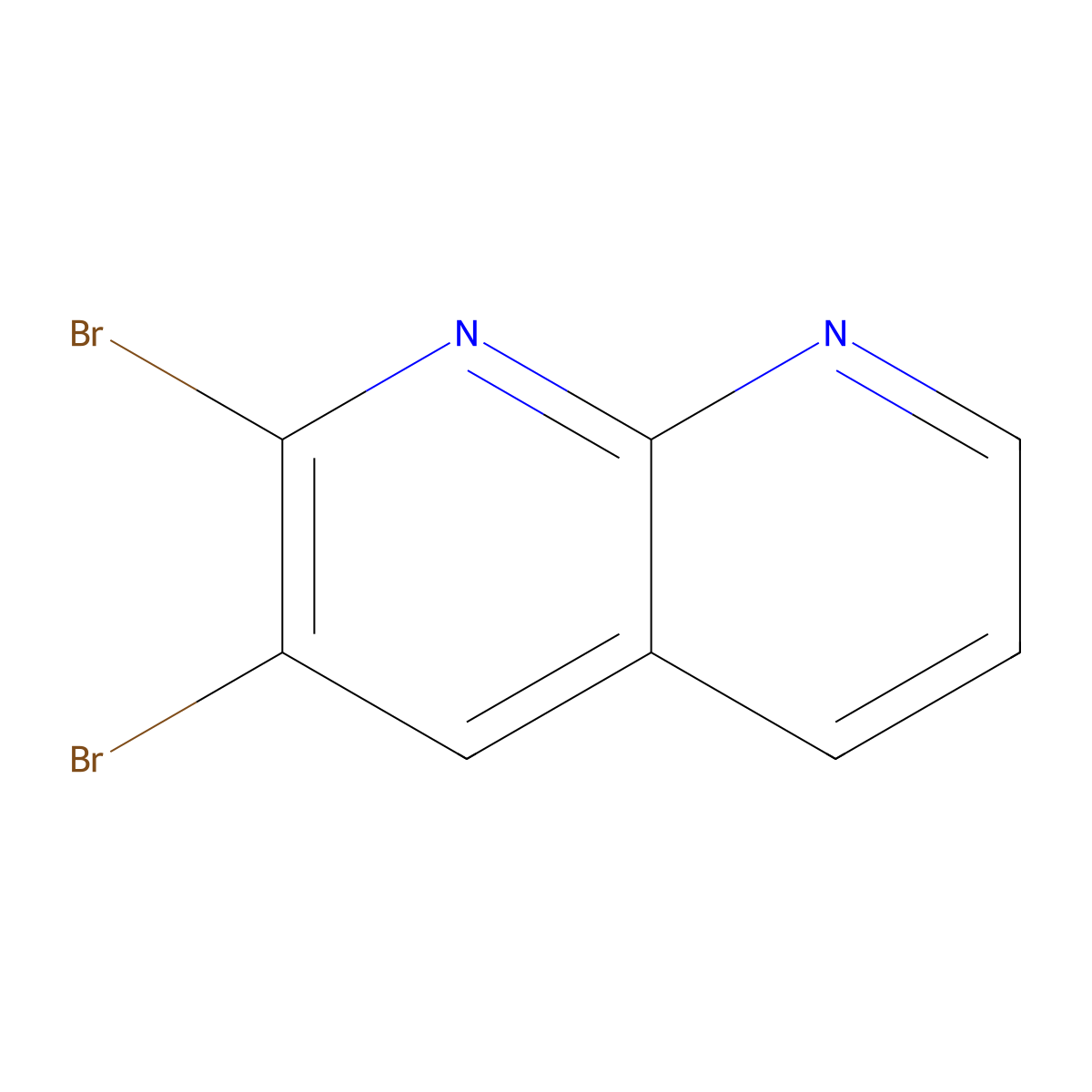 2,3-Dibromo-1,8-naphthyridine molecular structure, CAS 52626-31-0