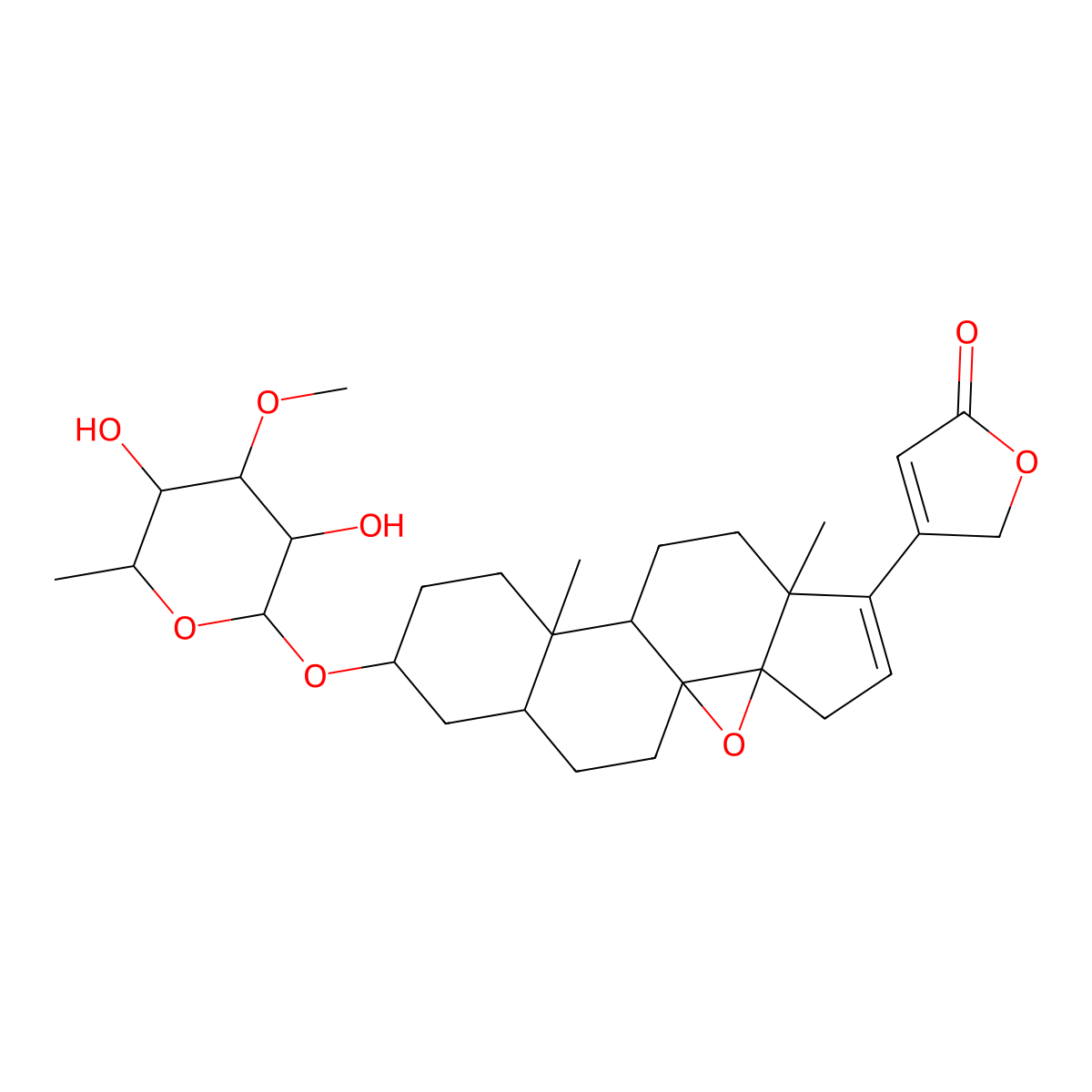 Dehydroadynerigenin digitaloside molecular structure, CAS 52628-62-3