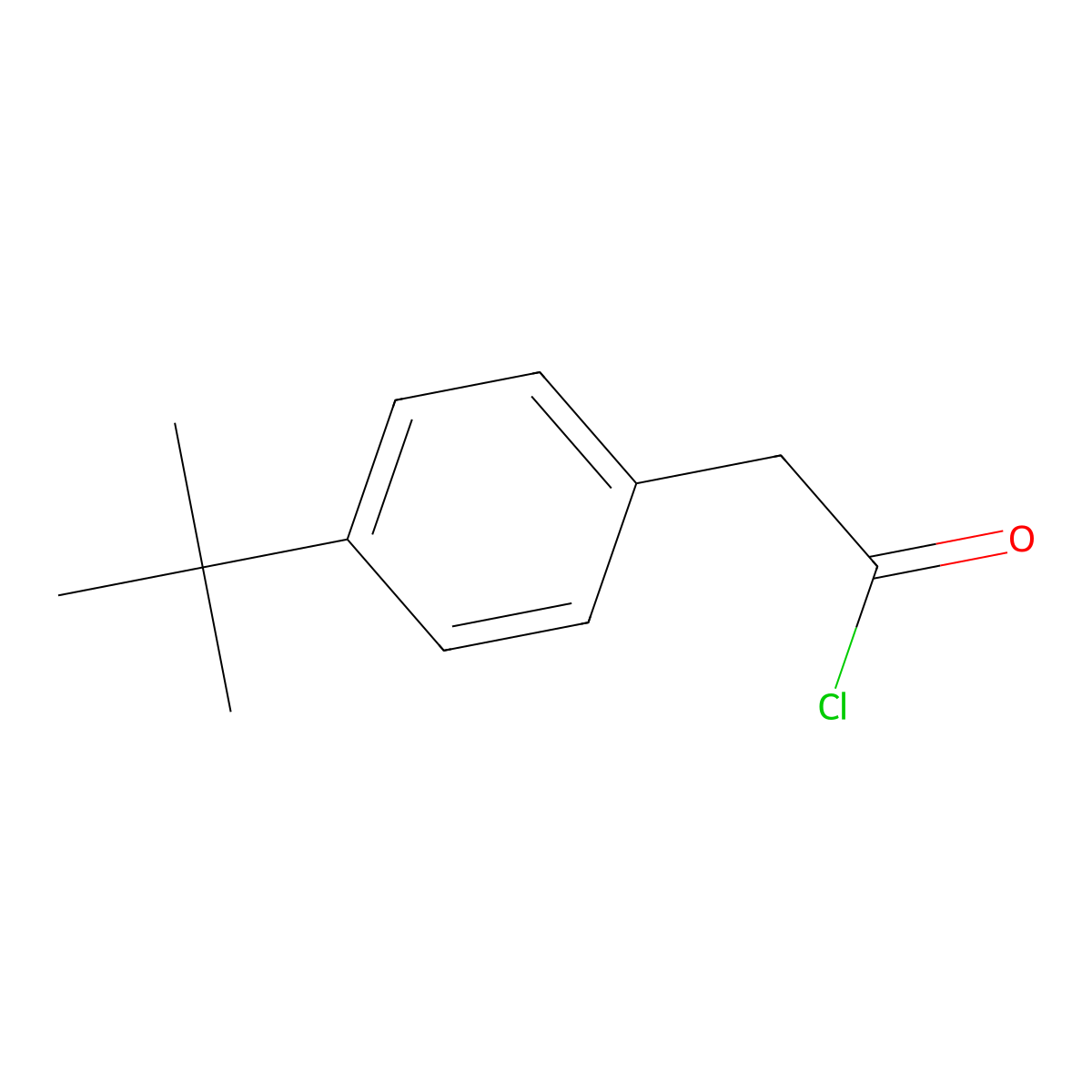 4-(1,1-Dimethylethyl)benzeneacetyl chloride molecular structure, CAS 52629-45-5