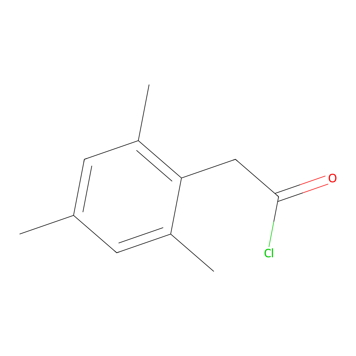 2,4,6-Trimethylbenzeneacetyl chloride molecular structure, CAS 52629-46-6