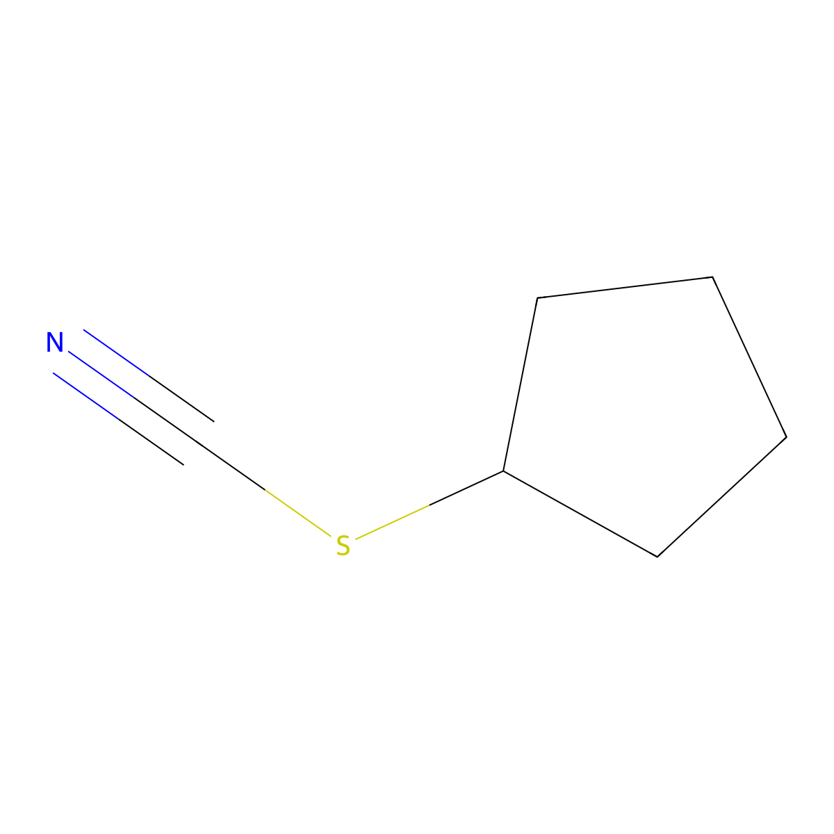 Cyclopentanethiocyanate molecular structure, CAS 5263-57-0