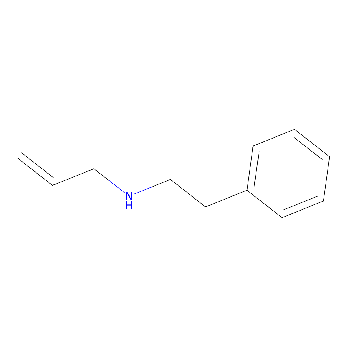 (2-Phenylethyl)(prop-2-en-1-yl)amine molecular structure, CAS 5263-58-1