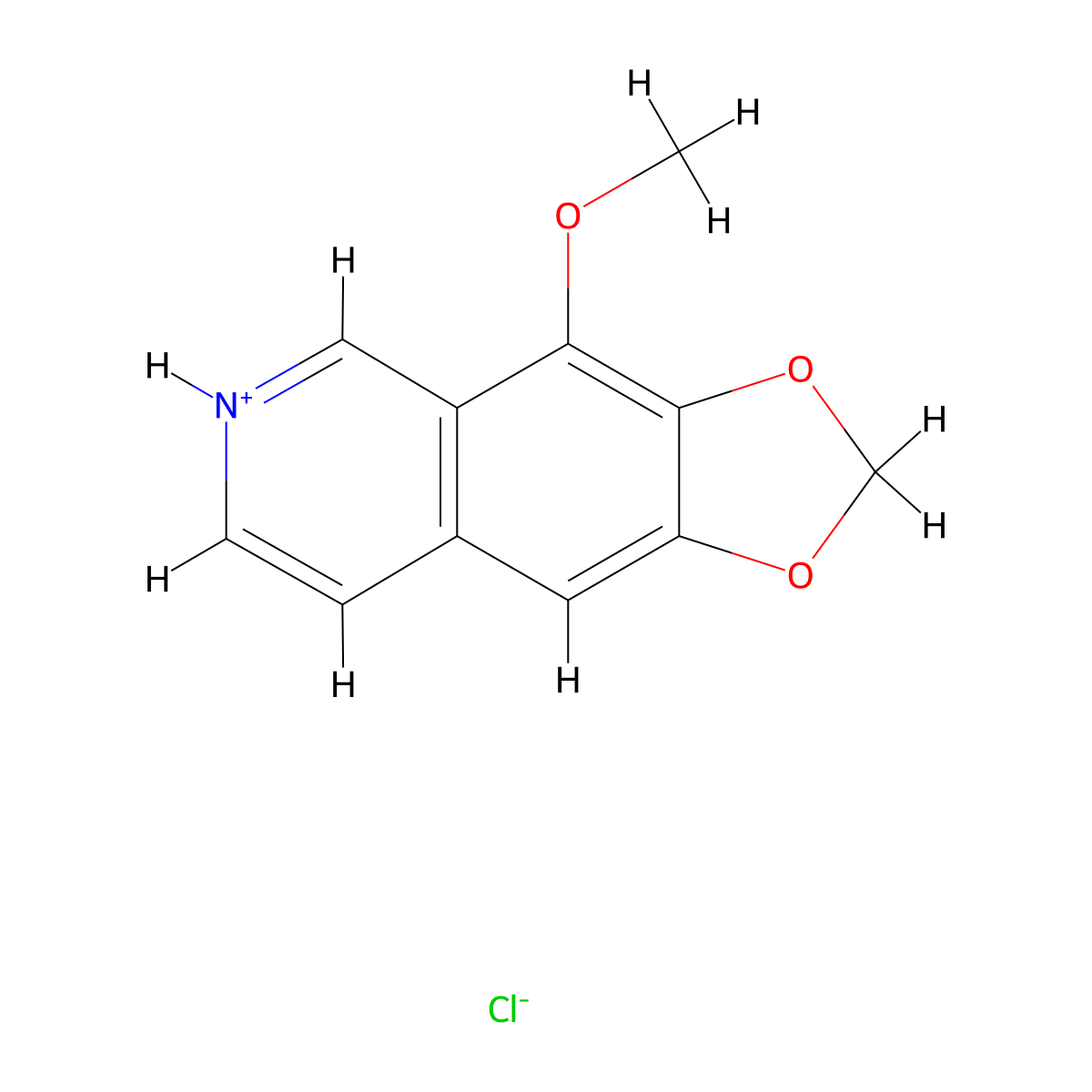 1,3-Dioxolo(4,5-g)isoquinoline, 4-methoxy-, hydrochloride molecular structure, CAS 5263-79-6