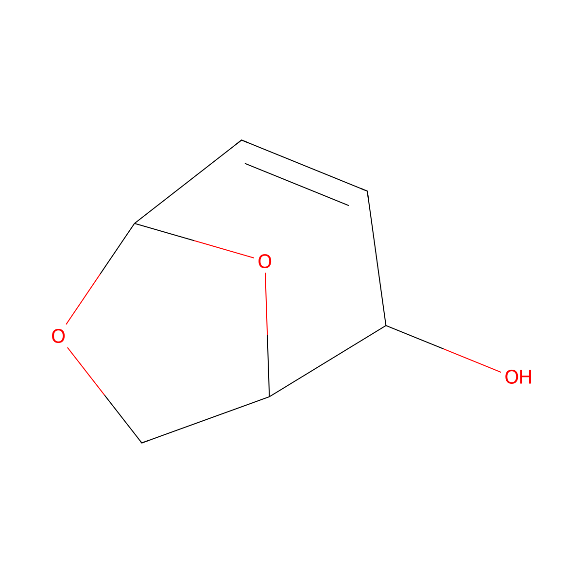 beta-D-erythro-Hex-2-enopyranose, 1,6-anhydro-2,3-dideoxy- molecular structure, CAS 52630-80-5