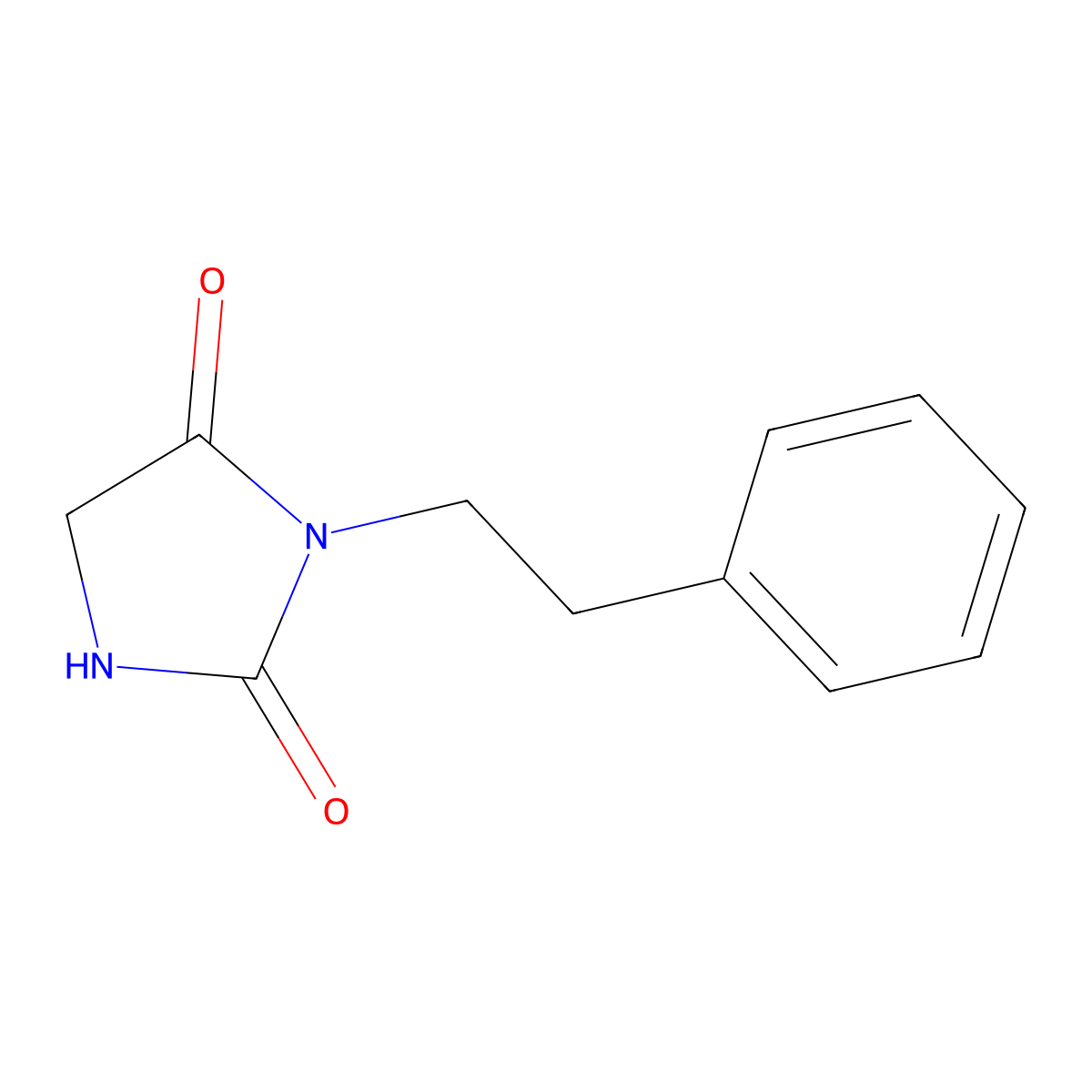 3-(2-Phenylethyl)imidazolidine-2,4-dione molecular structure, CAS 52632-02-7