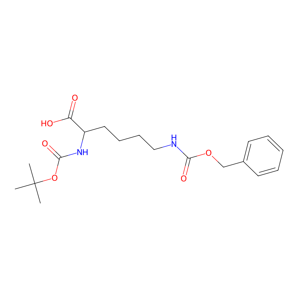 (2R)-2-[(2-methylpropan-2-yl)oxycarbonylamino]-6-(phenylmethoxycarbonylamino)hexanoic acid molecular structure, CAS 52634-49-8