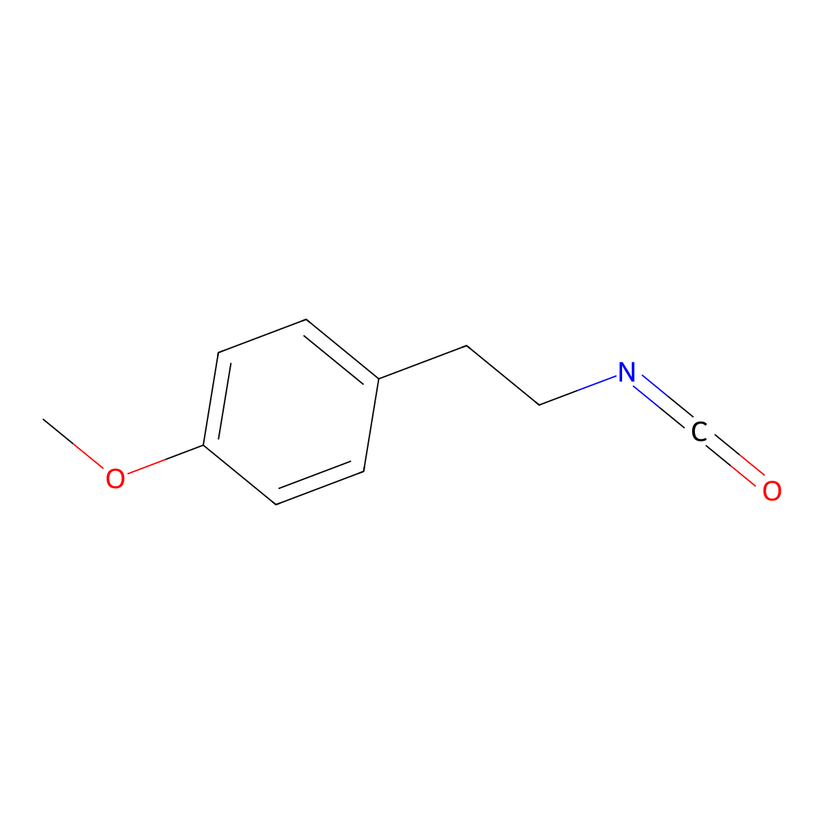 1-(2-Isocyanatoethyl)-4-methoxybenzene molecular structure, CAS 52634-59-0