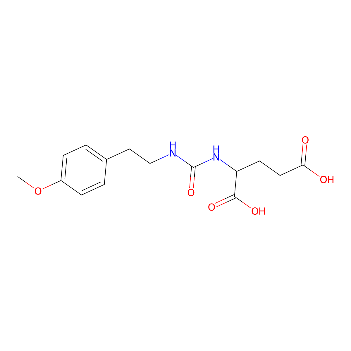 (2S)-2-[2-(4-methoxyphenyl)ethylcarbamoylamino]pentanedioic Acid molecular structure, CAS 52634-64-7
