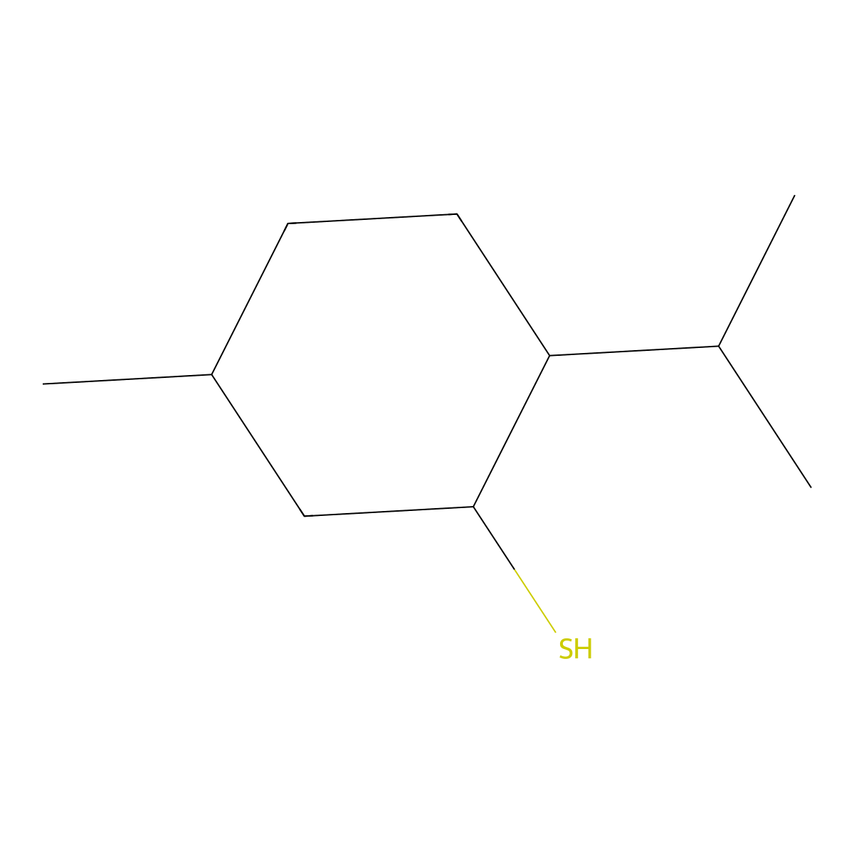 5-Methyl-2-(propan-2-YL)cyclohexane-1-thiol molecular structure, CAS 52636-53-0
