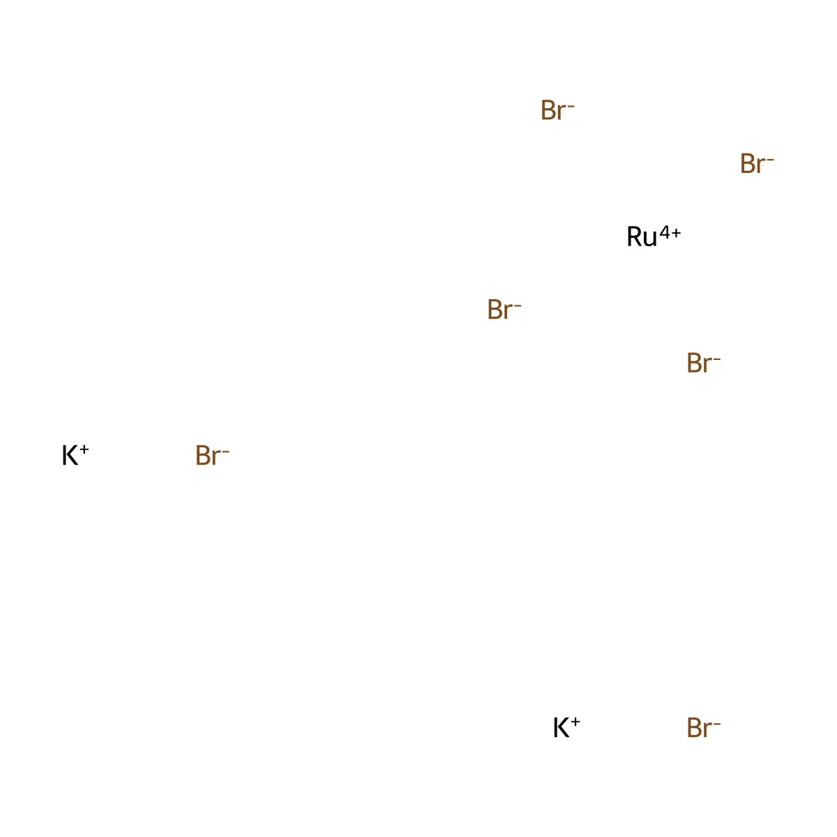 Ruthenate(2-), hexabromo-, potassium (1:2), (OC-6-11)- molecular structure, CAS 52637-67-9