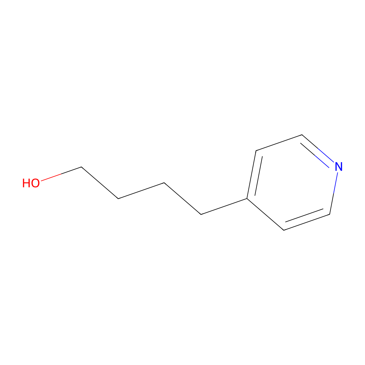 4-Pyridinebutanol molecular structure, CAS 5264-15-3