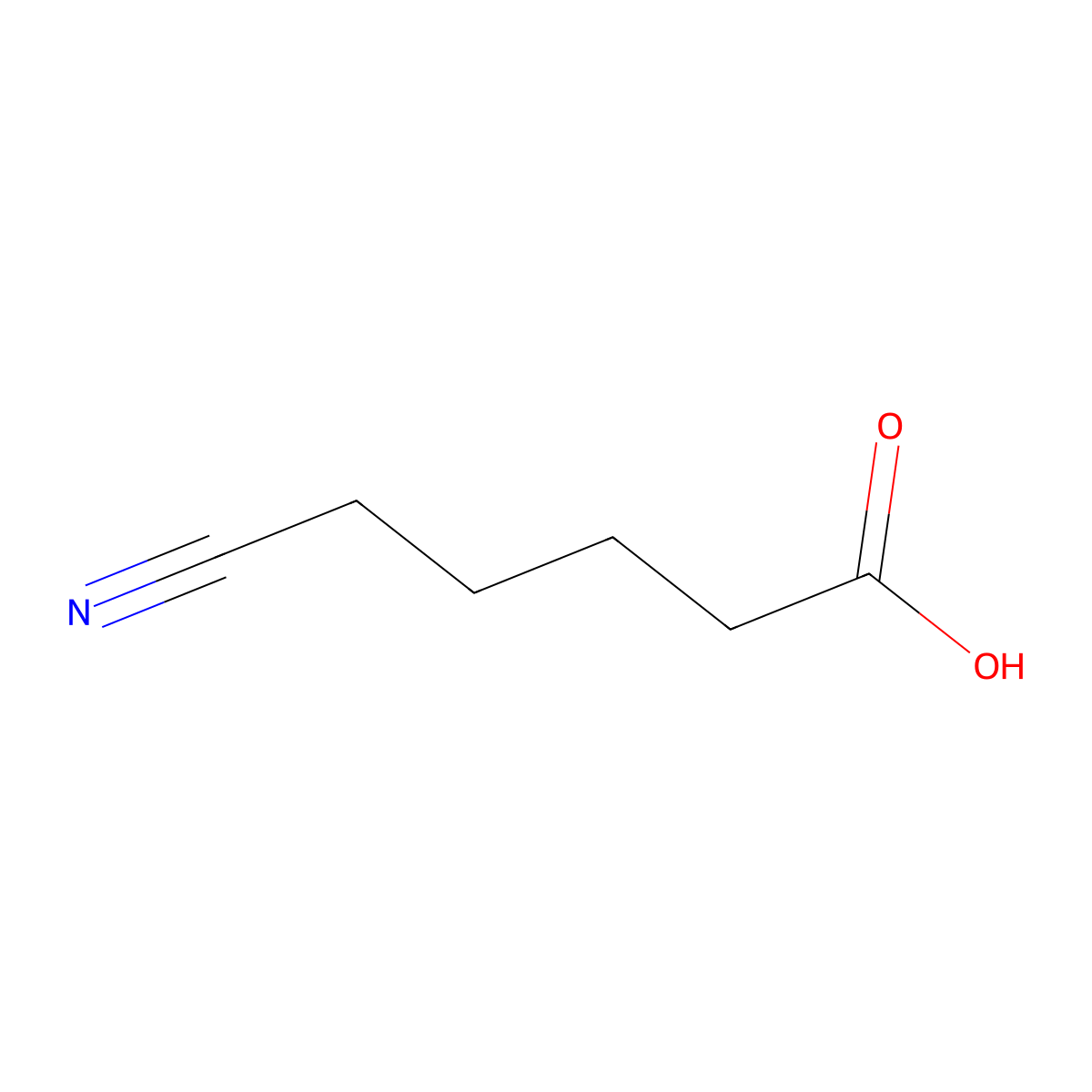 5-Cyanopentanoic acid molecular structure, CAS 5264-33-5