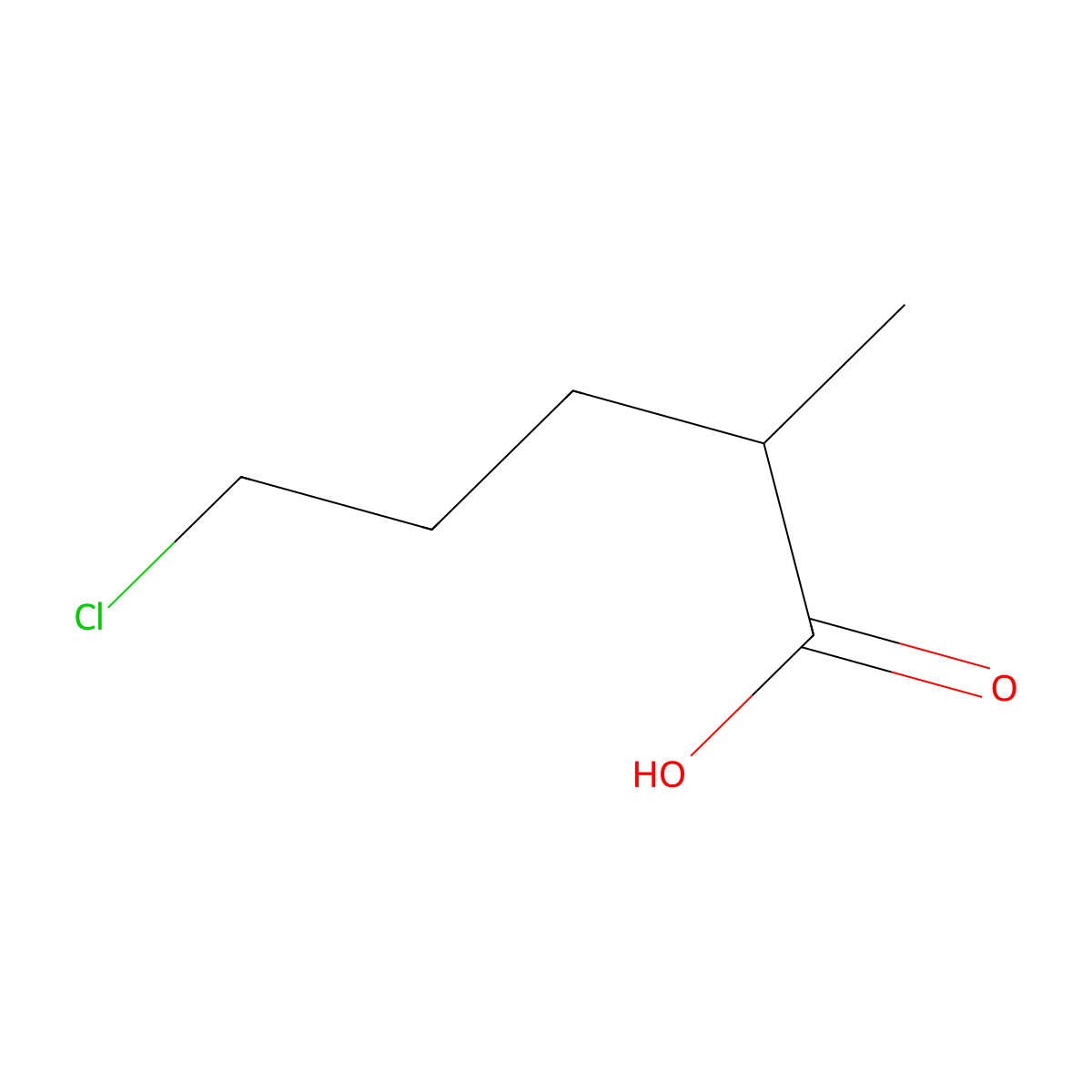 5-Chloro-2-methylpentanoic acid molecular structure, CAS 5264-36-8