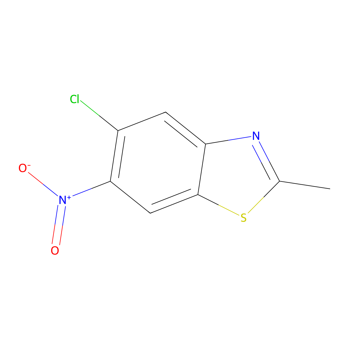 5-Chloro-2-methyl-6-nitro-1,3-benzothiazole molecular structure, CAS 5264-77-7