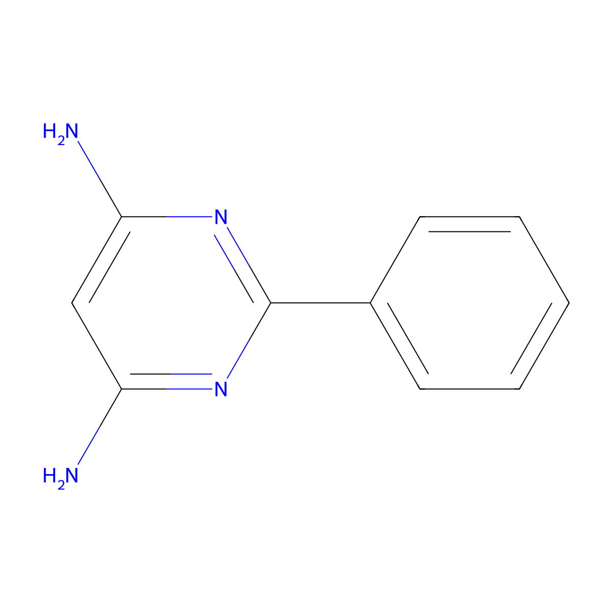 2-Phenylpyrimidine-4,6-diamine molecular structure, CAS 52644-22-1
