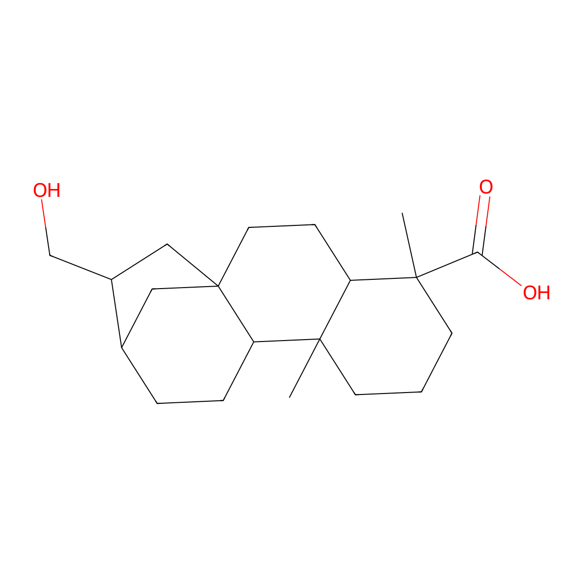 Siegeskaurolic acid molecular structure, CAS 52645-97-3