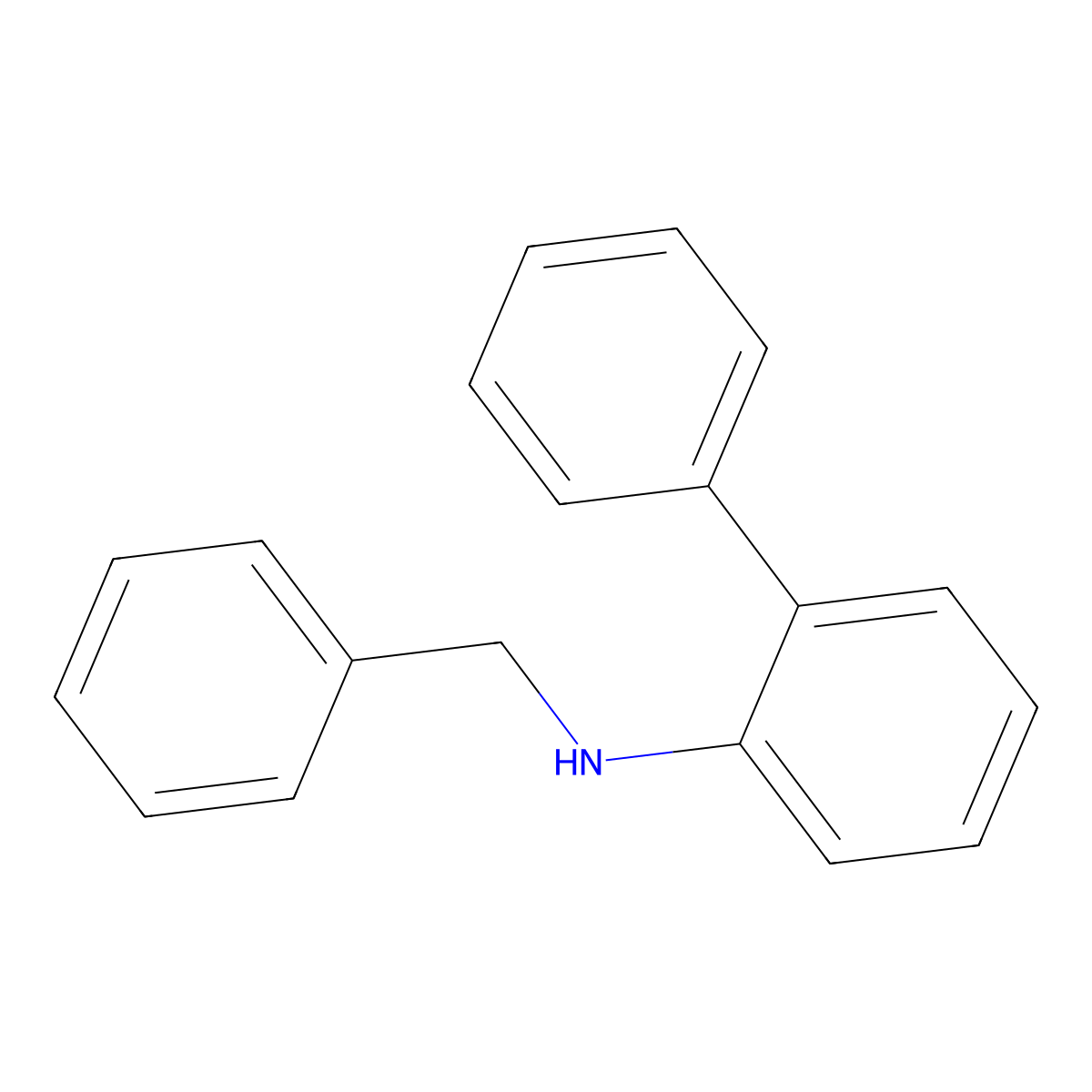N-(Phenylmethyl)(1,1'-biphenyl)-2-amine molecular structure, CAS 52648-48-3