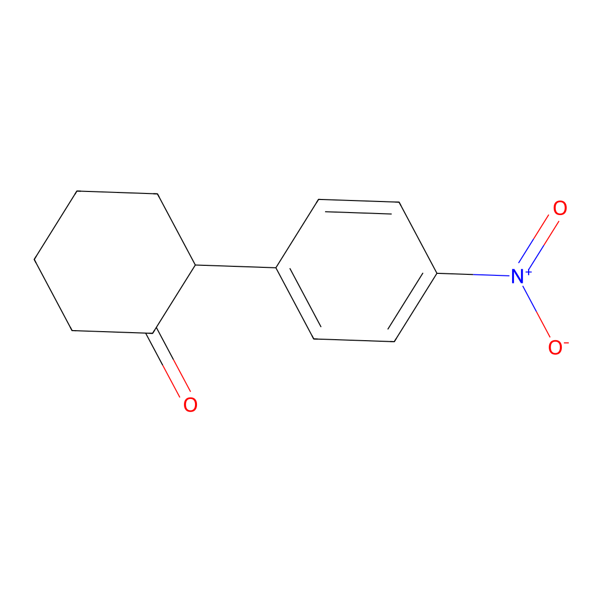 2-(4-Nitrophenyl)cyclohexan-1-one molecular structure, CAS 52648-78-9