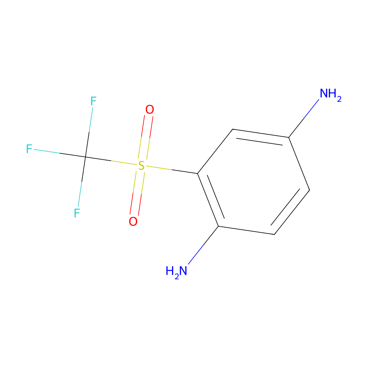 2-((Trifluoromethyl)sulfonyl)benzene-1,4-diamine molecular structure, CAS 5265-02-1